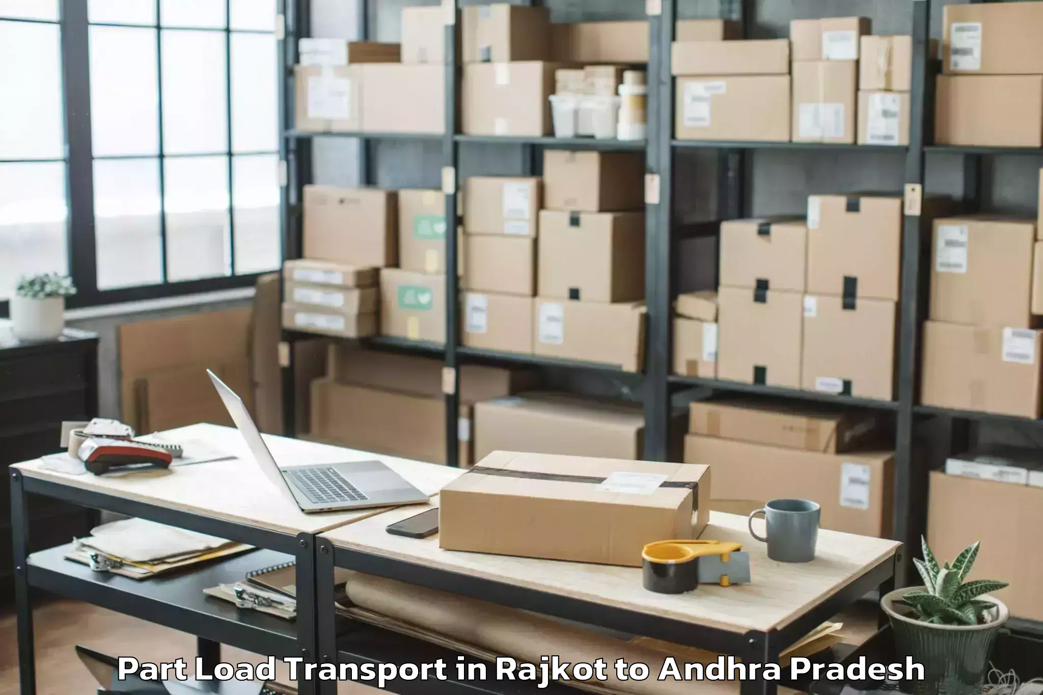 Leading Rajkot to Cherukupalle Arumbaka Part Load Transport Provider